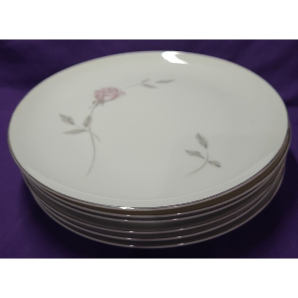 MIKASA FINE CHINA PRIMROSE 6 DINNER PLATES 10 1/4" JYOTO JAPAN